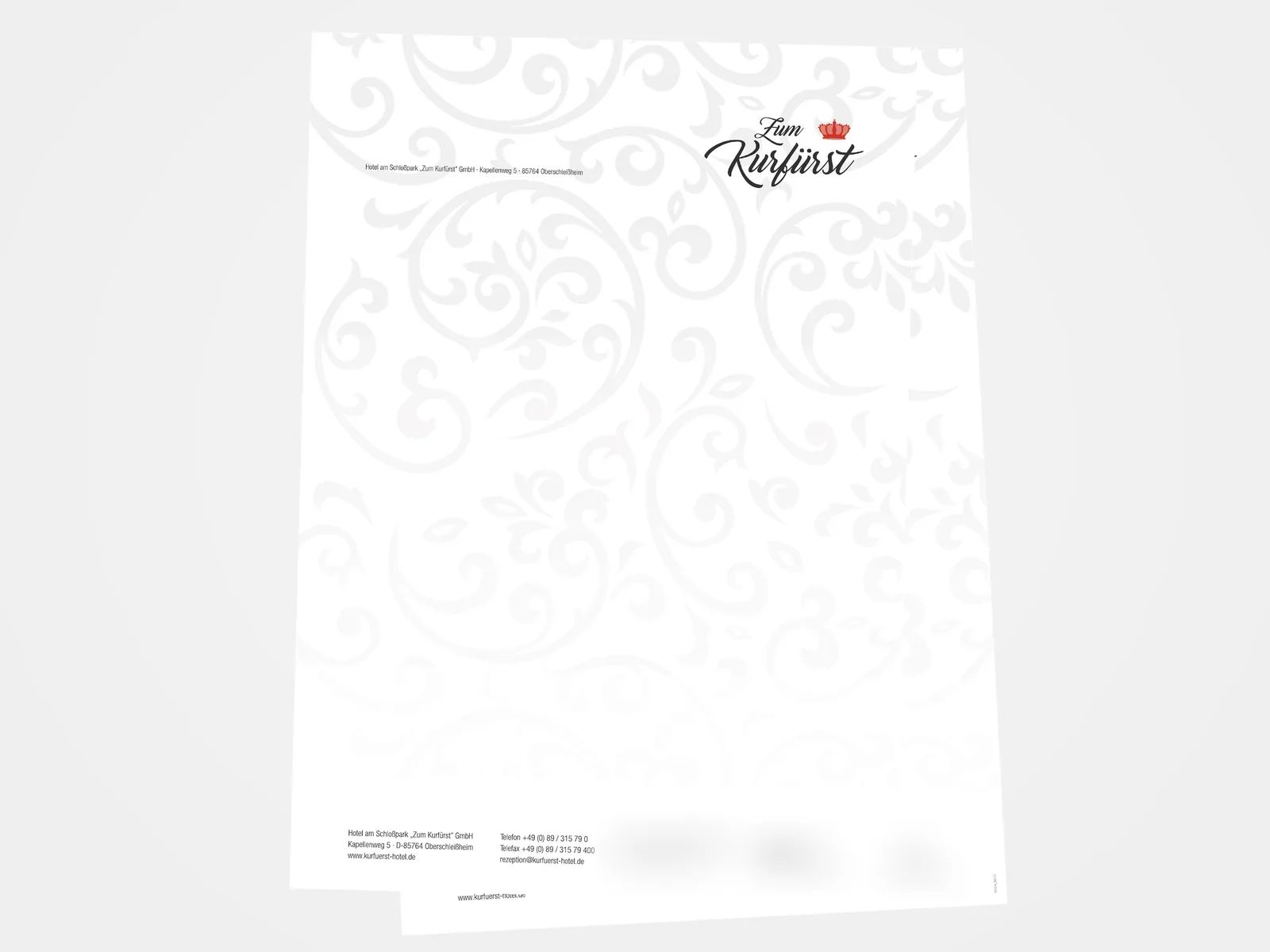 Briefpapier mit Ornament
