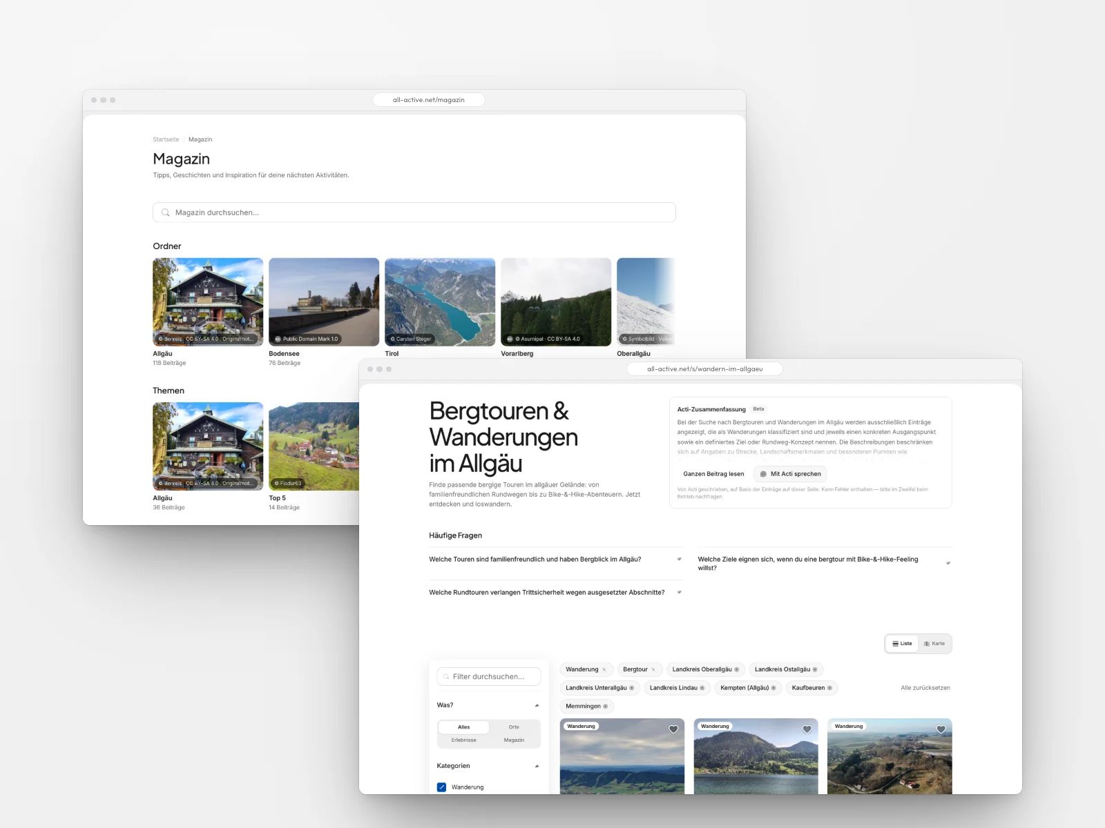 Werbebanner einer Erlebnisplattform