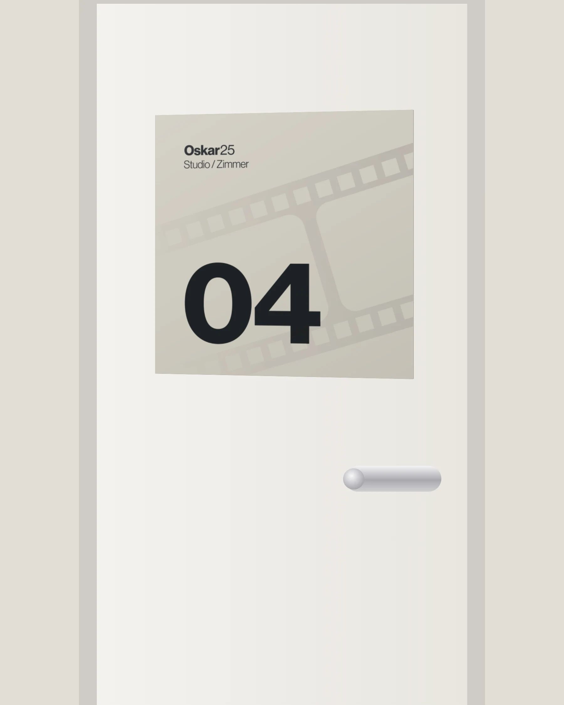 Zimmerschild im Hochformat